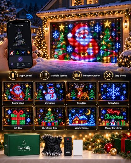 APP Controlled Fairy String Lights DIY Pattern Music Sync LED Curtain Lights Timer Function USB Powered Smart Lights
